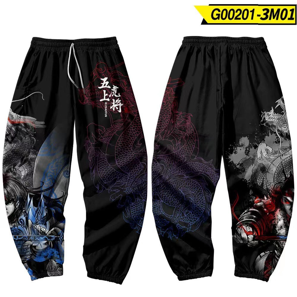 Pantaloni casual da uomo Valstrend con stampa 3D, abbigliamento sportivo e comodo per il tempo libero