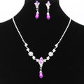 Set di collana e orecchini con perle, stile europeo e statunitense, per sposa, marca Valstrend, elegante e raffinato.