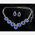 Orecchini e collana da sposa Valstrend in gioielli colorati con diamanti, set di gioielli moda personalizzabile, dettagli eleganti