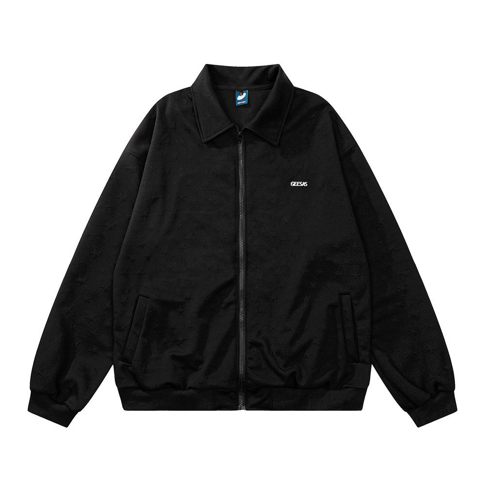 Giacca da pilota americana High Street Valstrend uomo, stile primavera-autunno, vista frontale con dettagli classici e cerniera frontale