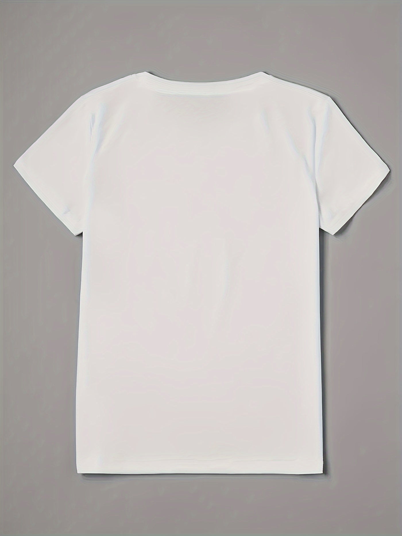 T-shirt donna con stampa a cuori, maniche corte e scollo rotondo, casual per estate e primavera, marca Valstrend.