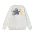 Street Fashion Loose Five-pointed Star Printing Fleece-lined Crew Neck Sweater