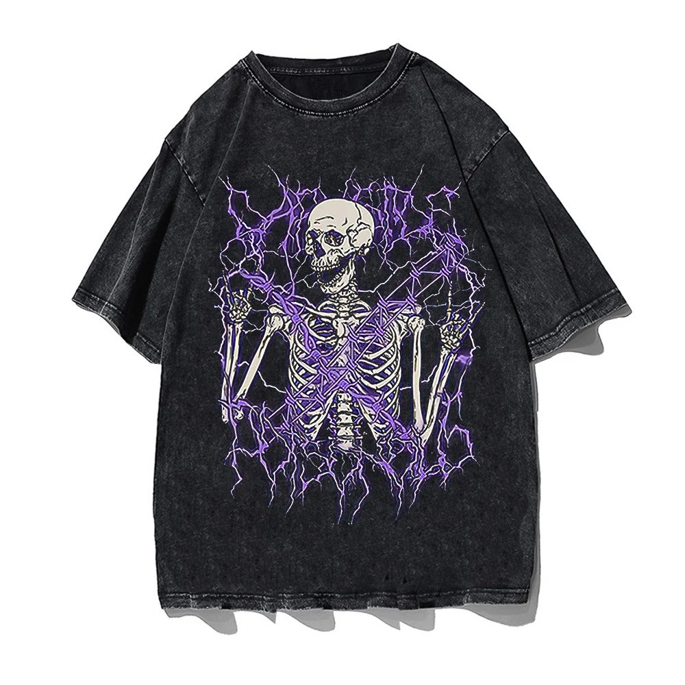 Maglietta streetwear hip hop da uomo Valstrend con stampa grafica, tessuto morbido e stile urbano.