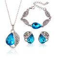 Set di accessori da sposa Valstrend con bracciale, orecchini e pendente a croce in stile europeo e americano, dettagli eleganti.