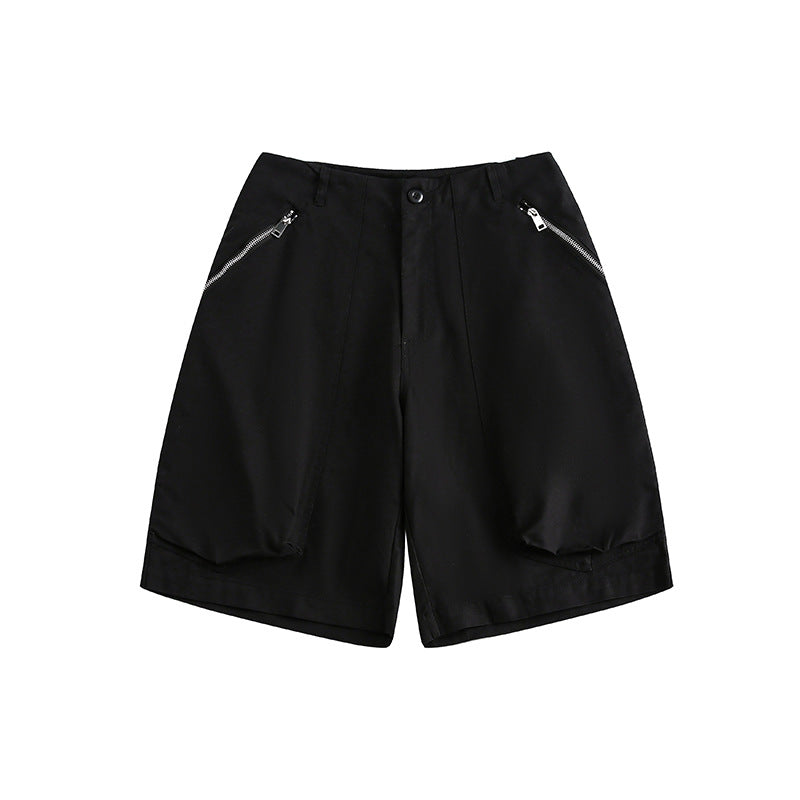 Pantaloni corti retrò color solid, pantaloni larghi e casual di marca Valstrend shop, stile personale e comfort.