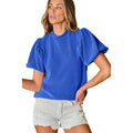 Pullover donna Valstrend shop a tinta unita con texture, morbido e caldo, ideale per look casual in inverno.