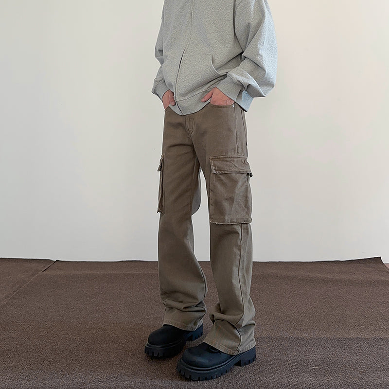 Pantaloni da lavoro in stile retrò americano Valstrend, grandi tasche, robusti e unisex, moda workwear per uomini e donne