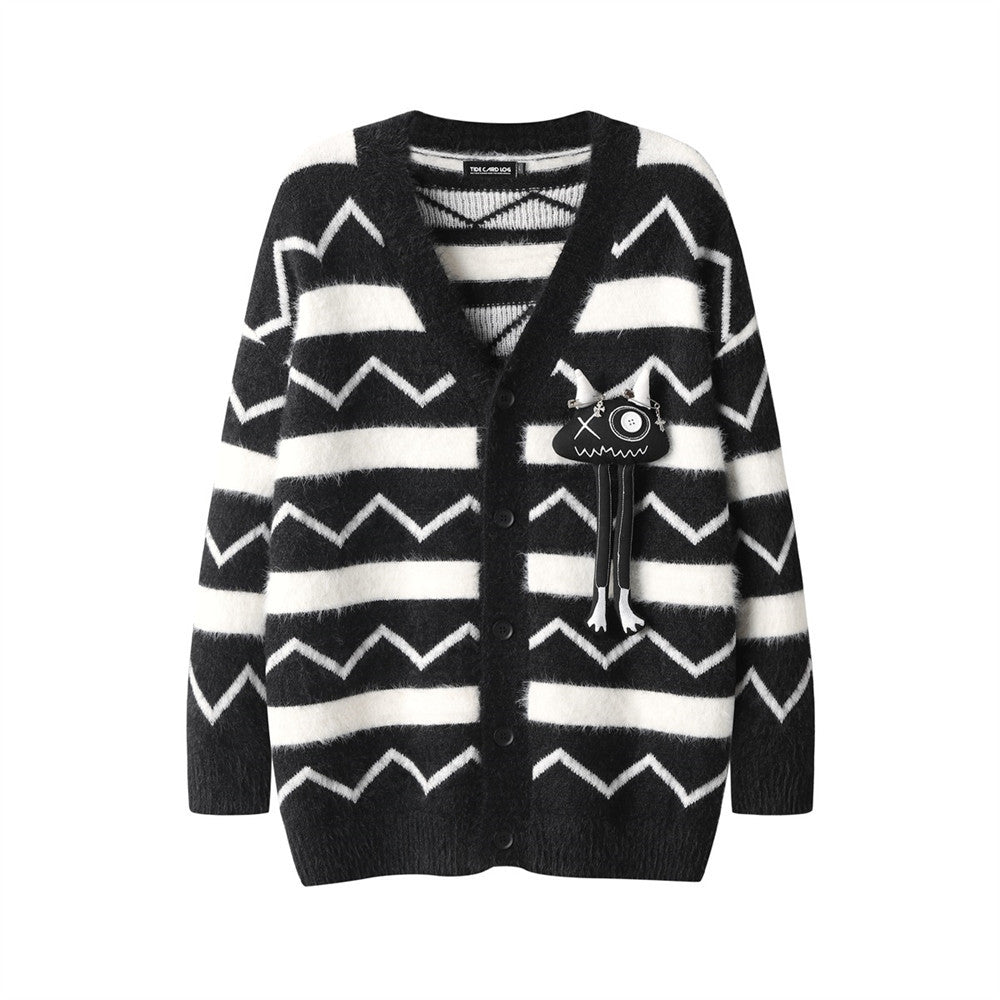 Cardigan casuale morbido Valstrend per uomo e donna, aperto con collo a V e maniche lunghe in tessuto caldo e comodo.