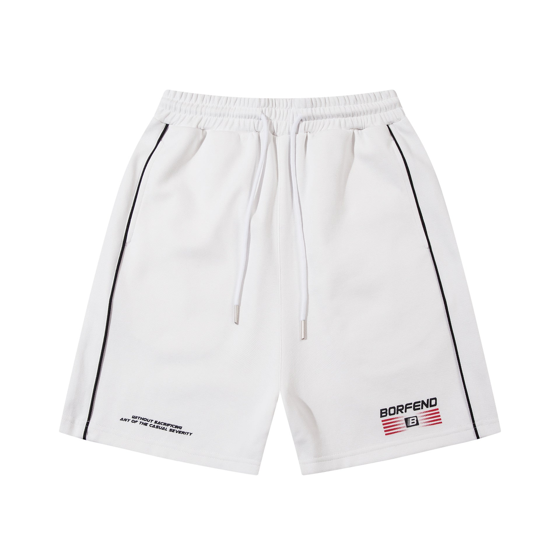 Pantaloni sportivi Valstrend con cintura intrecciata, stampa patchwork e gamba dritta, tessuto colorato e stile casual.