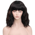 Capelli corti Qi Liuhai a forma di pera con riccioli floreali, stile elegante, marca Valstrend.