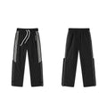 Pantaloni sportivi Valstrend da scuola invernali autunnali, con lacci alla caviglia, ideali per basket e attività sportive