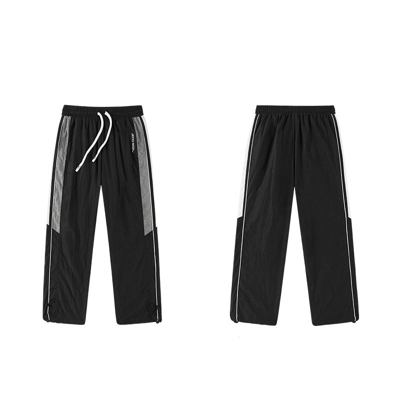 Pantaloni sportivi Valstrend da scuola invernali autunnali, con lacci alla caviglia, ideali per basket e attività sportive