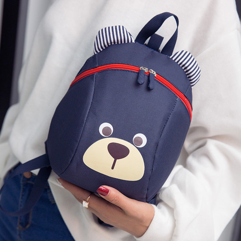 Borsa per bambini Valstrend, minilight con cartone di orso, doppia tracolla, ideale per età 1-5 anni, morbida e colorata