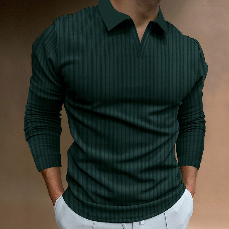 Giacca da uomo Valstrend in colore solido, maniche lunghe con rever business casual, stile fitness e casual elegante