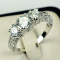 Anello di fidanzamento europeo e americano Valstrend con zirconia incastonata, gioiello elegante e brillante.