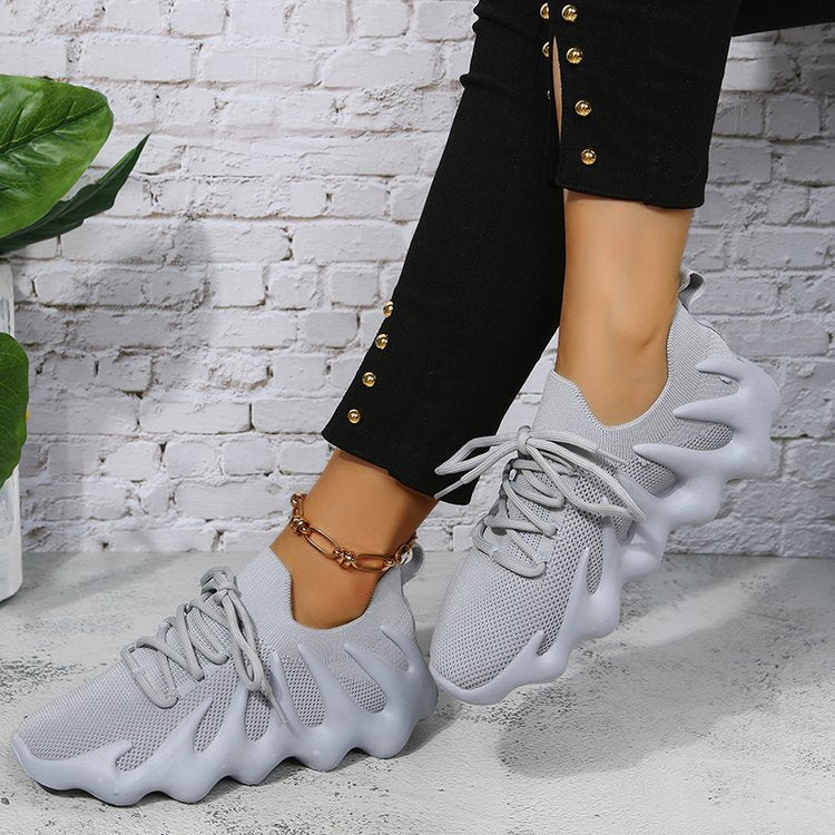 Sneakers Valstrend a maglia con suola in gomma morbida, unisex, con design a polpo e taglia ampia, scarpe comode e stilose