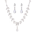 Set di collana e orecchini da sposa in diamanti coreani, donna, gioielli nuziali di lusso, dettagli eleganti e raffinati.