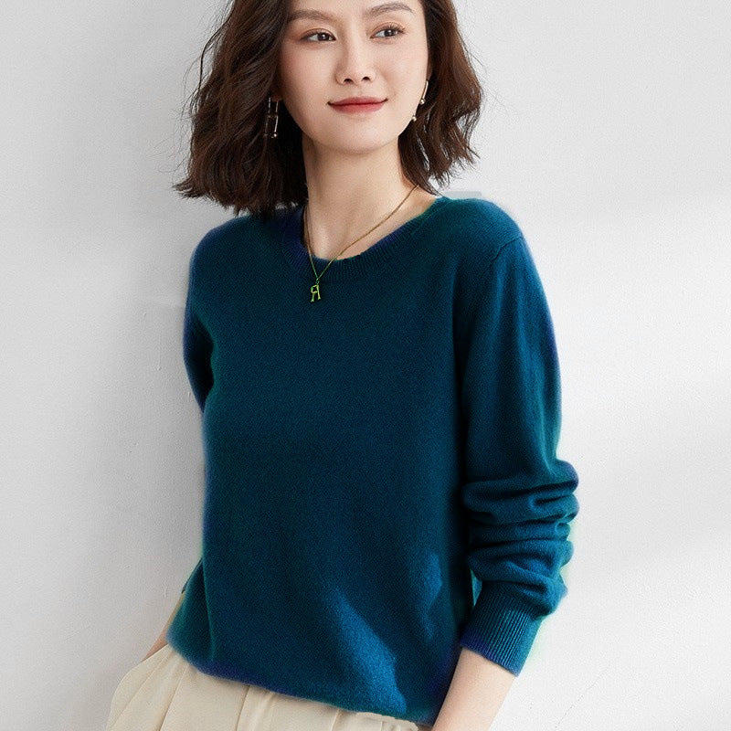 Maglia a manica lunga con scollo rotondo Valstrend, maglietta di base morbida e comoda per look casual e stratificati.
