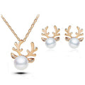 Set di collana e orecchini con perle e diamanti, gioielli da sposa Europa e Stati Uniti, brilla con eleganza e stile nuziale