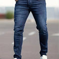Pantaloni jeans slim fit da uomo Valstrend, design classico e versatile, adatti per tutte le stagioni, in denim blu.