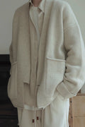Cardigan in maglia cinese di alta qualità con lacci, stile niche, marca Valstrend, in tessuto morbido e confortevole.