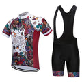 Set da ciclismo Valstrend Music con maglia e pantaloncini, abbigliamento sportivo per bicicletta, in tessuto tecnico e colorato