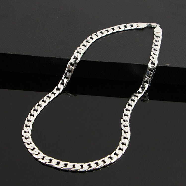 Collana piatta da uomo Valstrend, stile europeo e americano, grande catena con croce, moda di tendenza e vendita rapida online.