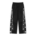 Pantaloni sportivi dritti Valstrend con design a stella laterale in stile college, tessuto comodo e moderno.