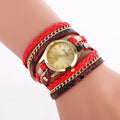 Orologio da donna Valstrend con cinturino in tessuto leopardato e bracciale avvolgente, stile moda e accessorio elegante.