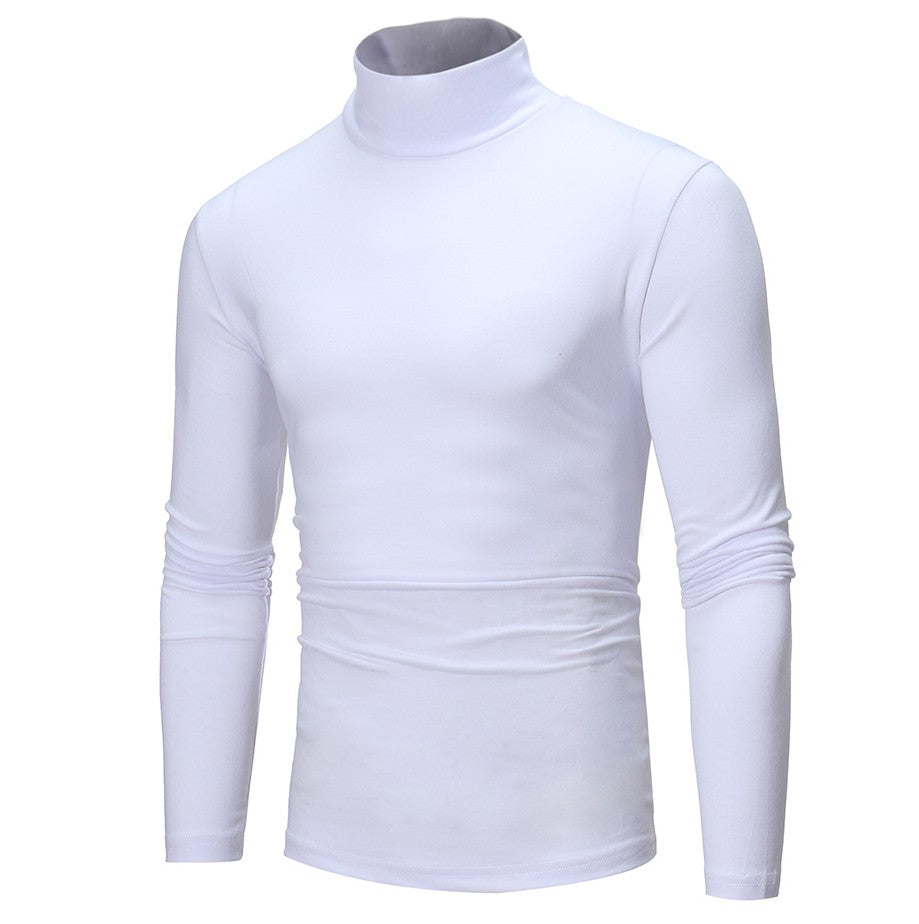 Maglione a collo alto a maniche lunghe da uomo Valstrend shop, tessuto morbido e comodo, in colore neutro.
