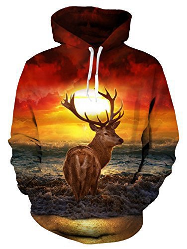 Felpa casual da uomo Valstrend con cappuccio, maniche lunghe e design creativo, vista frontale.