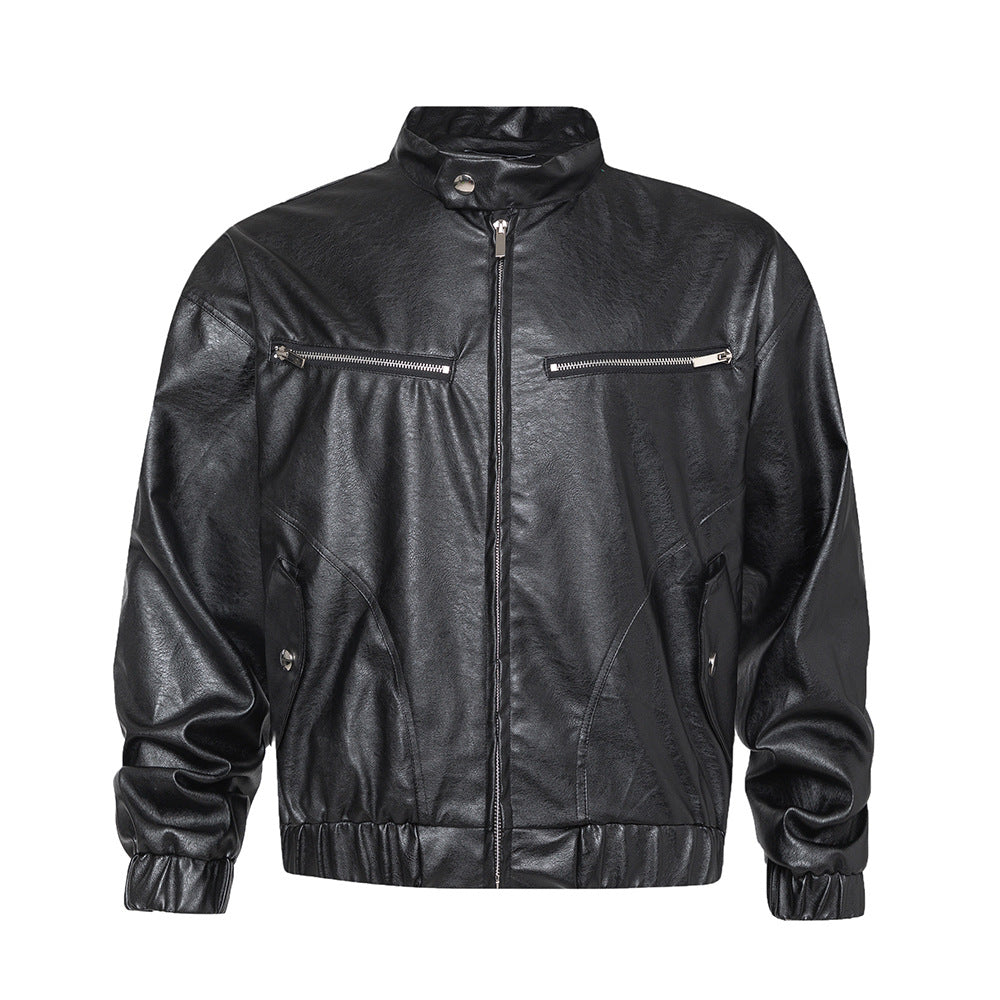 Men's Riding Motorcycle Leather Coat