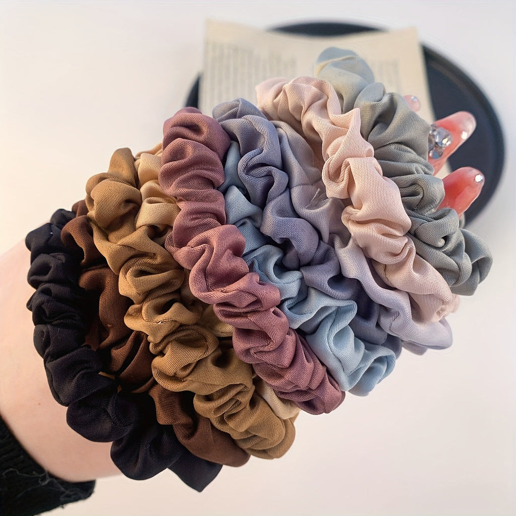 Elastici per capelli Valstrend, 10 pezzi, accessori eleganti con pieghe, ideali per acconciature quotidiane femminili