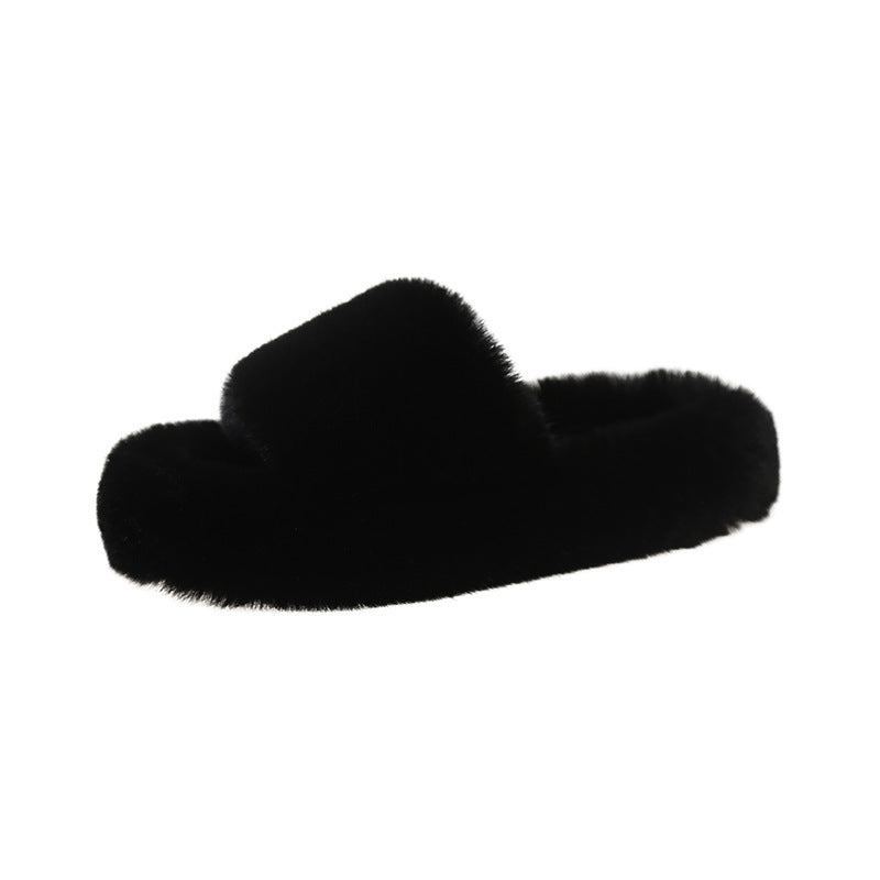 Ciabatte flat da donna Valstrend, calde e semplici, con fondo a pantofole, ideali per il comfort domestico.