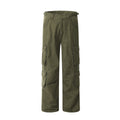 Pantaloni cargo retrò Valstrend con più tasche, stile casual, pantaloni larghi e dritti, tessuto comodo e vintage.