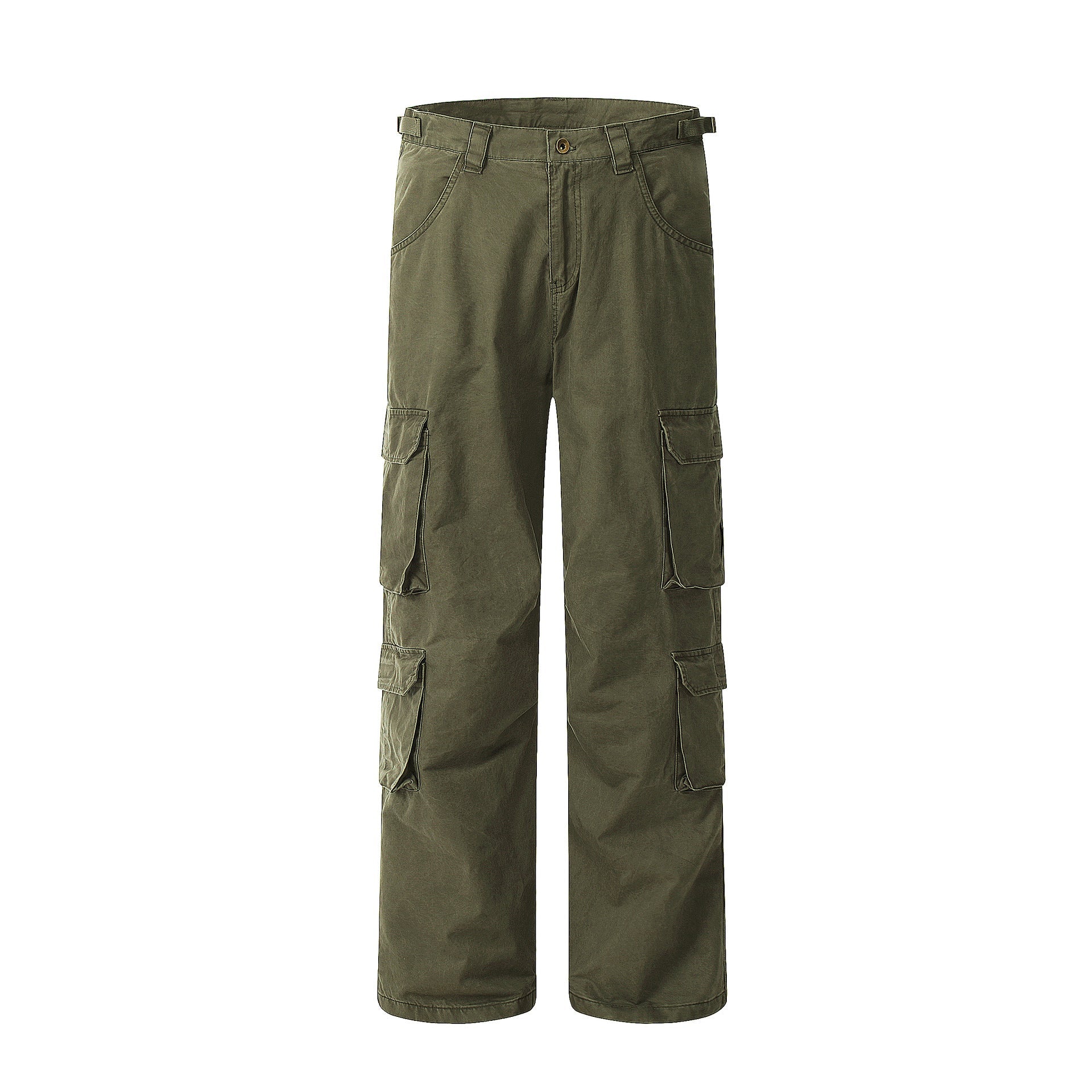 Pantaloni cargo retrò Valstrend con più tasche, stile casual, pantaloni larghi e dritti, tessuto comodo e vintage.