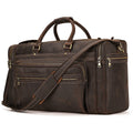 Grande borsa da viaggio in pelle Crazy Horse retrò di Valstrend, ampia capacità, stile vintage e robusto per viaggi.