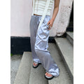 Women's Casual Pants With Drawstring Elastic-waist Straight-leg Pants