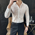 Camicia a maniche lunghe Valstrend, primavera e estate, in poliestere a rete per uomo, stile leggero e traspirante.
