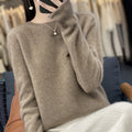 Maglione largo in cashmere per donna Valstrend, tessuto morbido e caldo, in maglia lavorata a maglia, colore neutro.