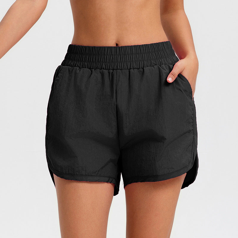 Shorts da yoga donna Valstrend, ad asciugatura rapida e alta vita, assorbenti al sudore, tessuto elastico e traspirante.