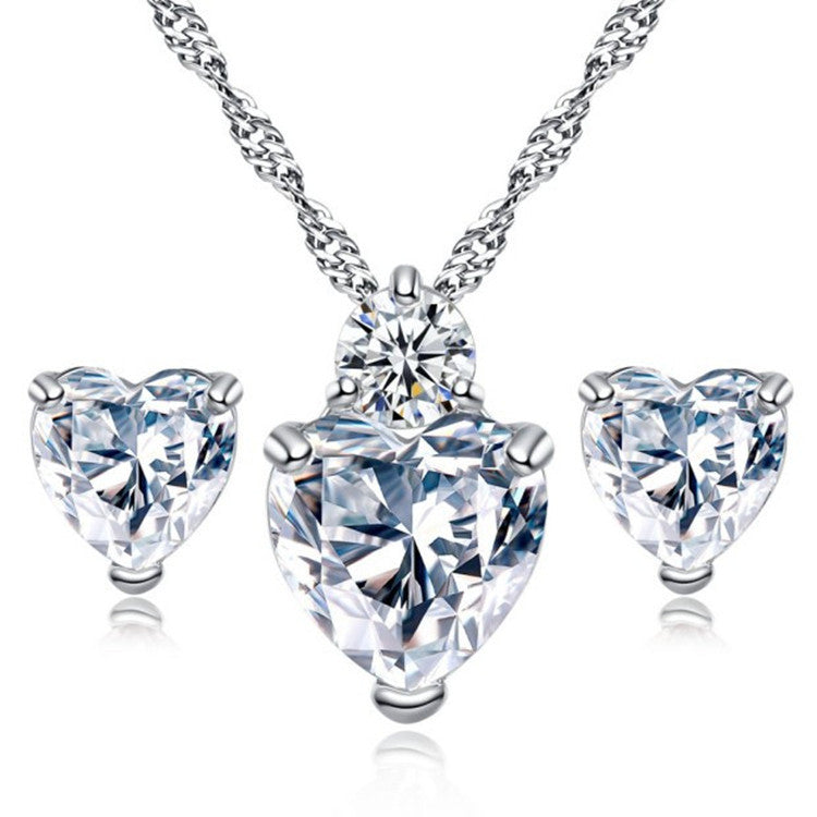 Set di gioielli da sposa Valstrend con orecchini e collana in pietra pesca rossa, elegante e raffinato, perfetto per matrimoni.