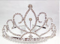 Corona da sposa coreana con diamanti, gioielli da matrimonio Valstrend, tiara classica con catena e decorazioni eleganti per capelli.