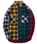 Camicia lunga casual Valstrend, tinta unita mischiata, vestibilità irregolare, stile hip-hop per uomo e donna, colori vari