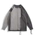 Niche Irregular Stitching Contrast Color Hand-woven Sweater