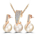 Set di orecchini e collana di perle Valstrend, perfetto per matrimoni e cerimonie, con dettagli eleganti e raffinati.