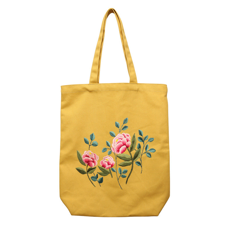 Borsa a tracolla in tela con ricamo fatto a mano, materiale per fai-da-te, stile artigianale, marca Valstrend shop