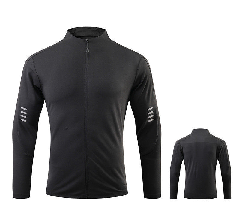 Maglietta sportiva slim-fit Valstrend con zip a maniche lunghe, adatta a fitness e tempo libero, tessuto leggero e comodo.