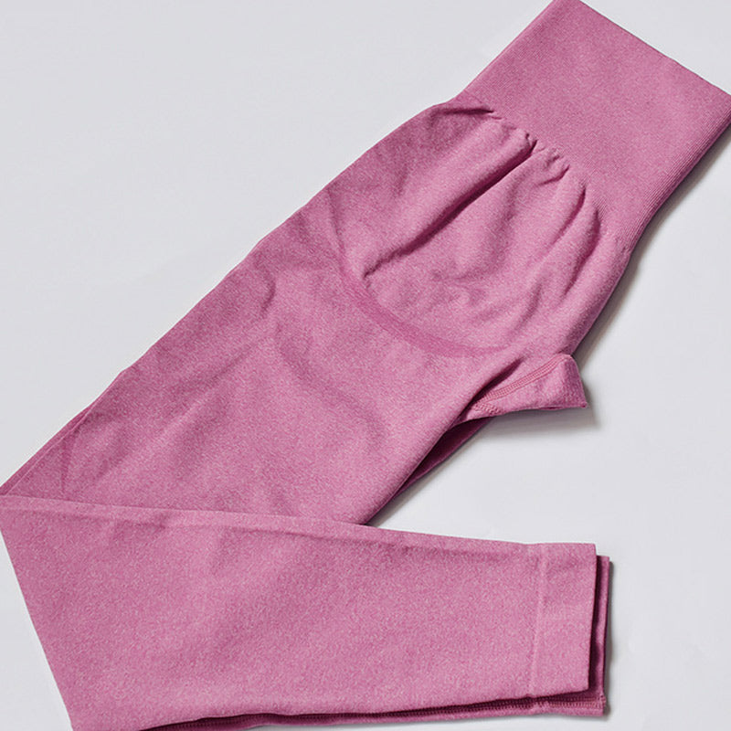 Pantaloni yoga elasticizzati a vita alta Valstrend, leggings fitness aderenti e comodi per esercizi e allenamenti.