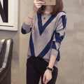 Maglione donna a maniche lunghe con collo rotondo in cotone autunnale Valstrend, colore beige, vestibilità comoda e stile casual.